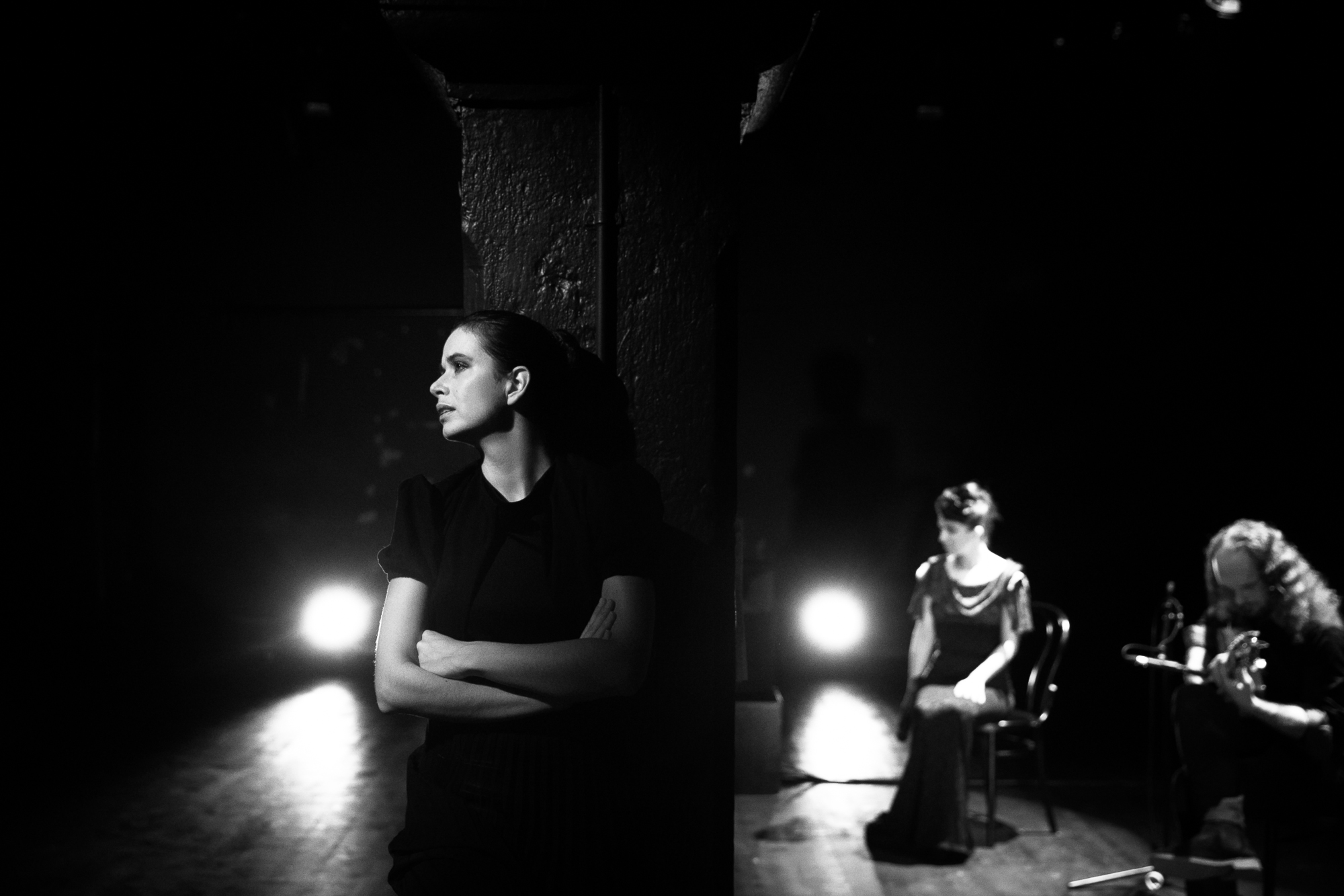 "Anatomija srečanja: Sylvia, Carmen, Maria", feat Ana Pandur, Vesna Zornik, Vito Marenče; flamenco @Gledališče Glej, Ljubljana foto Miro Majcen